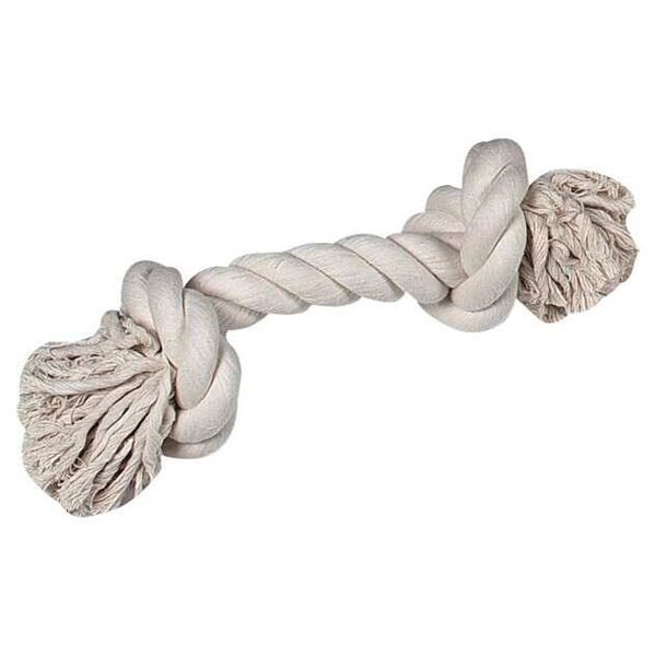 Flamingo İki Düğümlü İp Köpek Oyuncağı XL Bej 40 cm - 1