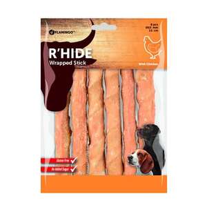 Flamingo Rawhide Tavuk Sargılı Köpek Ödül Çubuğu 15cm 180gr (6'lı)
