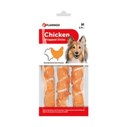 Flamingo Wrap Et Sargılı Köpek Ödül Çubuk 3 lü 155 Gr