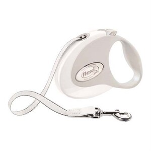 Flexi Style Otomatik Şerit Köpek Tasması 12 KG - 3M Small Beyaz