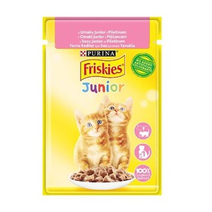 Friskies Tavuk Etli Sos İçerisinde Yavru Yaş Kedi Maması 85 Gr