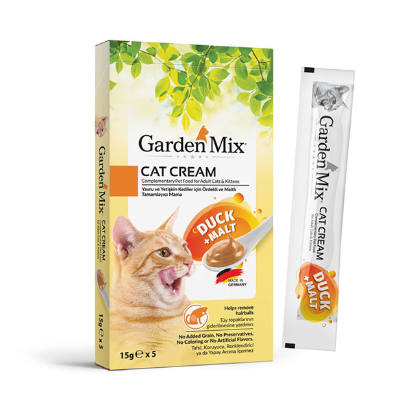 GARDEN MIX KEDİ KREMASI ÖRDEK+MALT 15GR*5