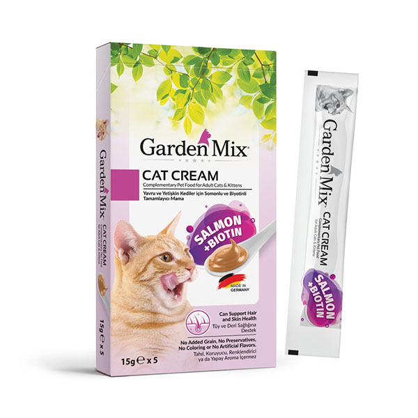 GARDEN MIX KEDİ KREMASI SOMON+BİOTİN 15GR*5