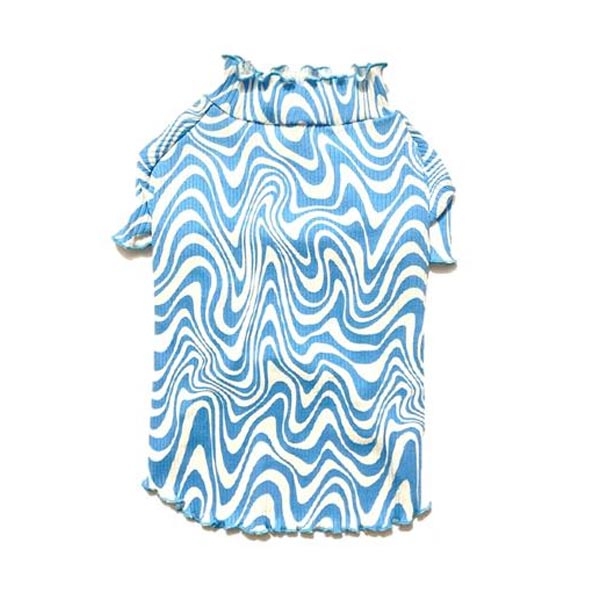 GC-2431 BABYISH MAVİ BATİK KOLSUZ TİŞÖRT S - 1