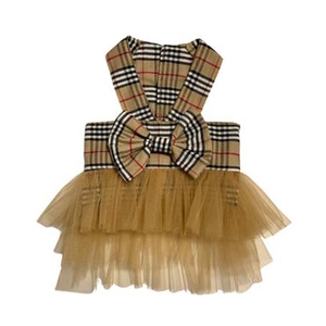 GC-2541 BEJ EKOSE TÜTÜLÜ ELBİSE S