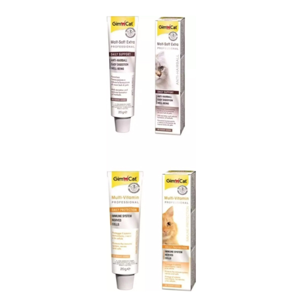 GimCat Malt Soft Extra 20 Gr + GimCat Multivitamin 20 G - 1