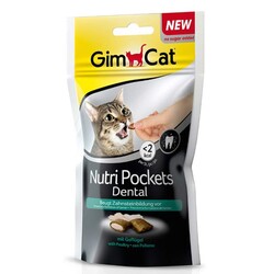 GimCat Nutripockets Kedi Ödülü Dental 60Gr - Thumbnail