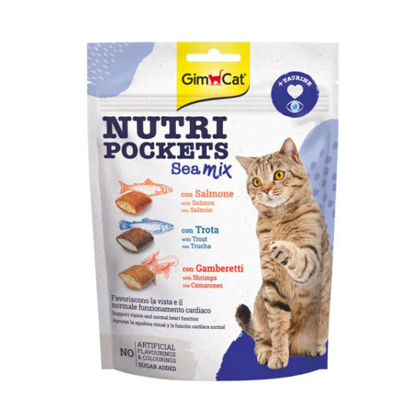 GimCat Nutripockets Sea Mix Taurinli Kedi Ödül Tableti 150 Gr