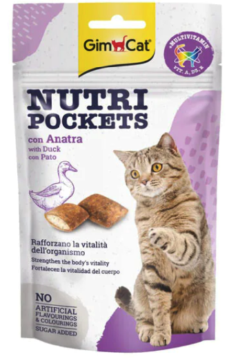 GimCat Nutripockets Ördekli Kedi Ödülü 60Gr