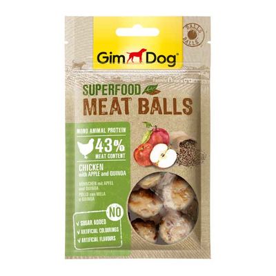 GimDog MeatBalls Kinoalı ve Elmalı Tavuk 70gr - 2