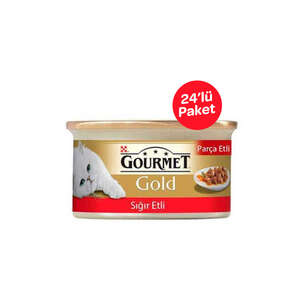 Gourmet Gold Parça Sığır Etli Kedi Konserve 85 GR * 24 ADET - Thumbnail