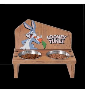 Looney Tunes Ahşap Mama Standı İkili - Thumbnail