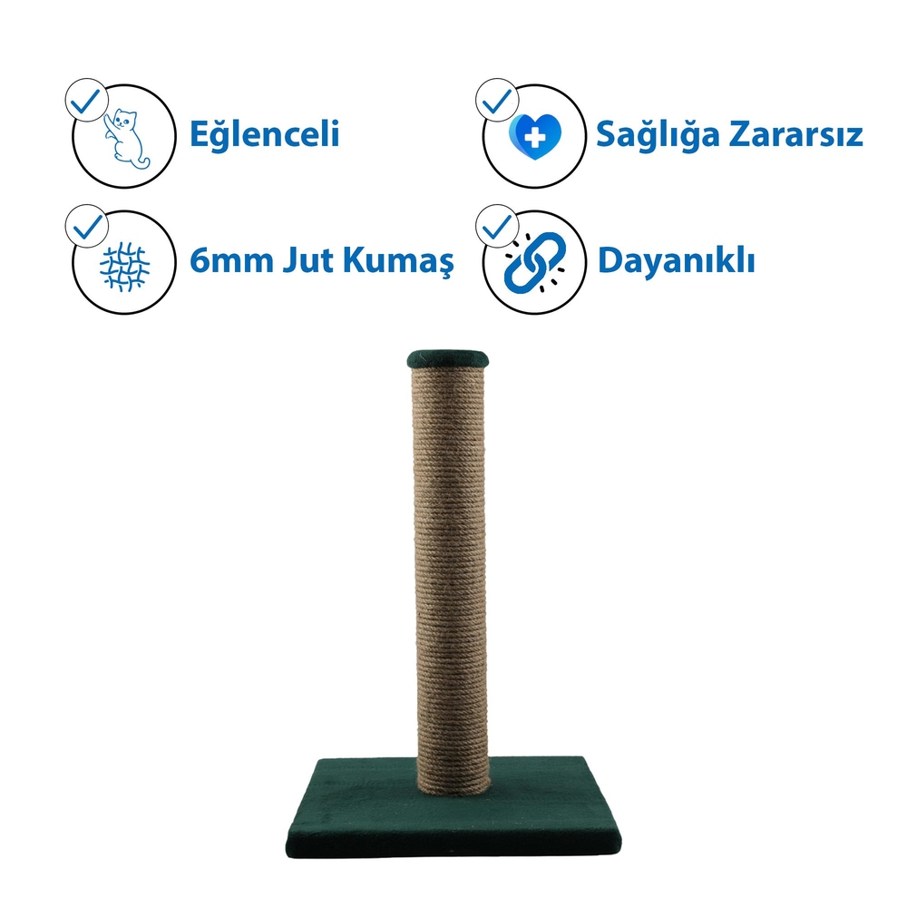 Herniks Çubuk Kedi Tırmalama Tahtası 40 Cm - Yeşil