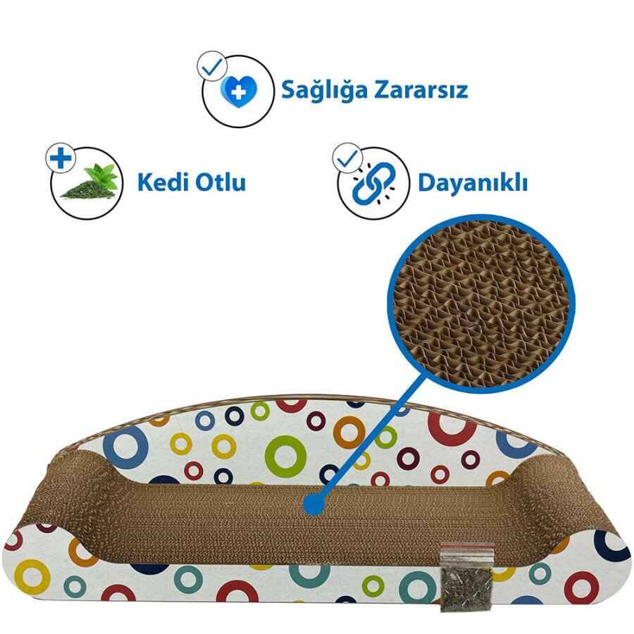 Herniks Doğal Kedi Otlu Kedi Tırmalama Kartonu 59 Cm - HR2027C