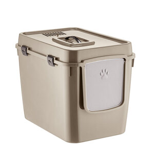 Herniks Handor Kapalı Kedi Tuvaleti 57x39x43 - Bej