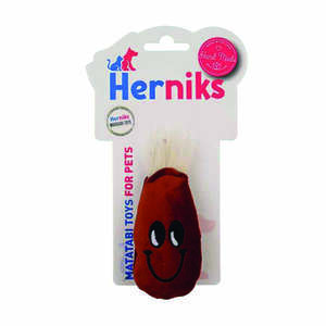 Herniks - Herniks Matatabili Peluş Kedi Oyuncağı Eggy 10 Cm - Kahverengi
