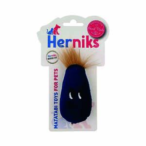 Herniks - Herniks Matatabili Peluş Kedi Oyuncağı Eggy 10 Cm - Lacivert