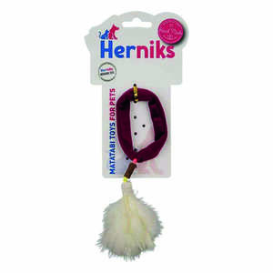 Herniks - Herniks Matatabili Peluş Kedi Oyuncağı Toky 12 Cm - Bordo