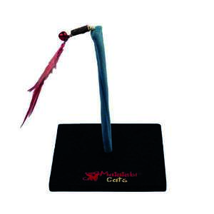 Herniks - Herniks Matatabili Yaylı Tüylü Kare Kedi Oyuncağı 20cm - Siyah