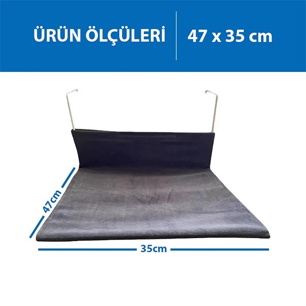 Herniks Peluş Kedi Kalorifer Yatağı - Gri - 2