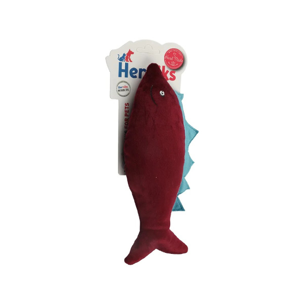 Herniks Sesli Kumaş Peluş Köpek Oyuncağı - Spino 27cm Bordo