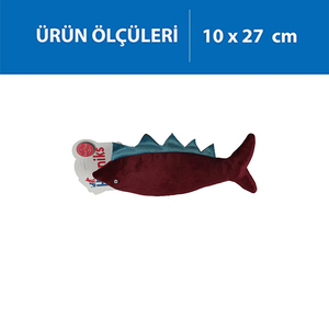 Herniks Sesli Kumaş Peluş Köpek Oyuncağı - Spino 27cm Bordo - Thumbnail