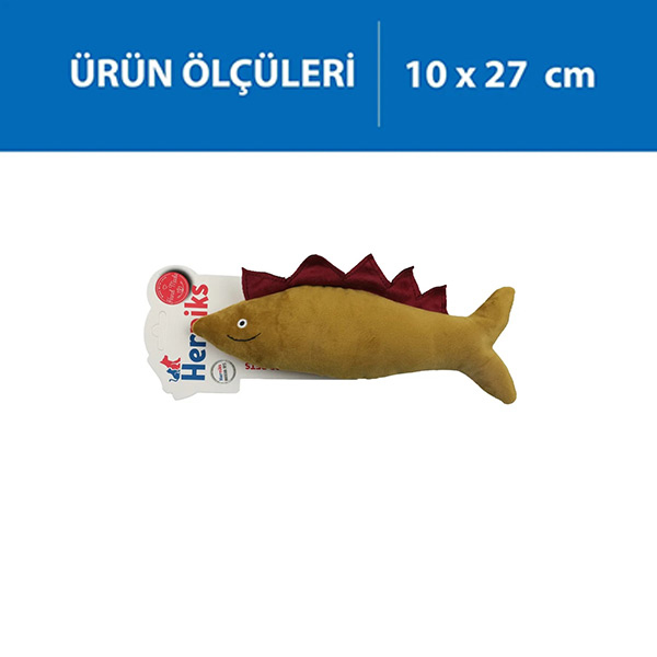 Herniks Sesli Kumaş Peluş Köpek Oyuncağı - Spino 27cm Sarı