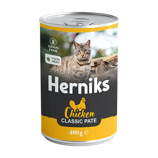 Herniks Tavuklu Ezme Yetişkin Kedi Konservesi 400gr