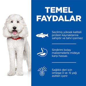 Hill′s SCIENCE PLAN Hypoallergenic Somonlu Orta Irk Yetişkin Köpek Maması 2,5kg - Thumbnail