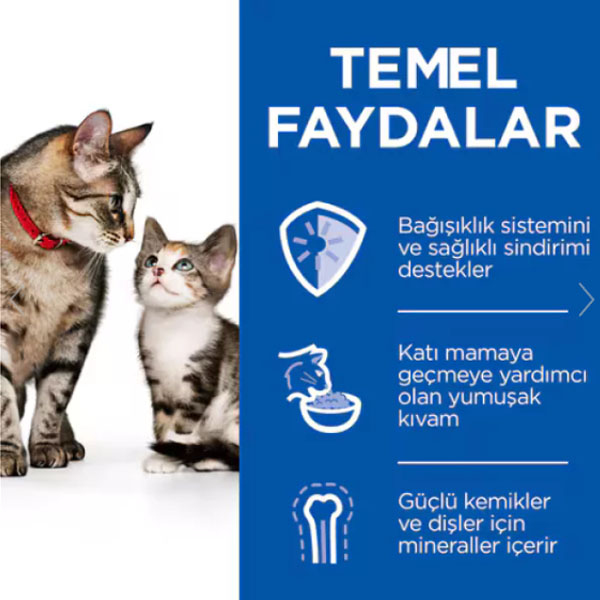 Hill's Science Plan Kitten&Mother Mousse Tavuklu ve Hindili Yumuşak Püre Yavru Kedi Konservesi 85gr