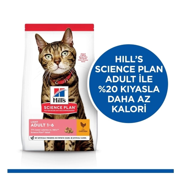 Hill's SCIENCE PLAN Light Tavuklu Yetişkin Kedi Maması 1,5kg - 2