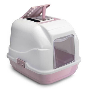 İmac - Imac Easy Cat Filtreli Kapılı Kedi Tuvalet Kabı - Pembe