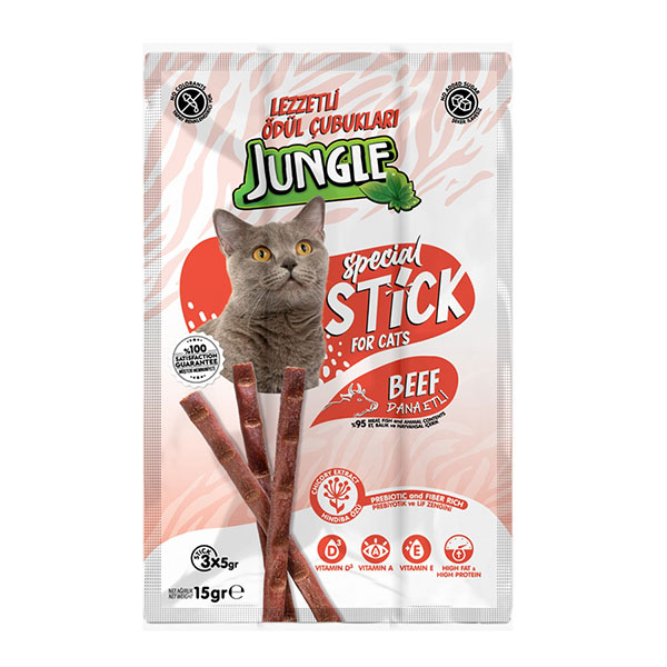 Jungle Kedi Stick Ödül Dana Etli 3*5 Gr