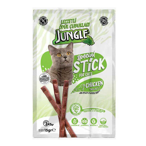 Jungle Kedi Stick Ödül Tavuklu 3*5 Gr