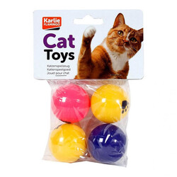Karlie Pinpon Topu Kedi Oyuncağı 4 CM 4 Adet - 1