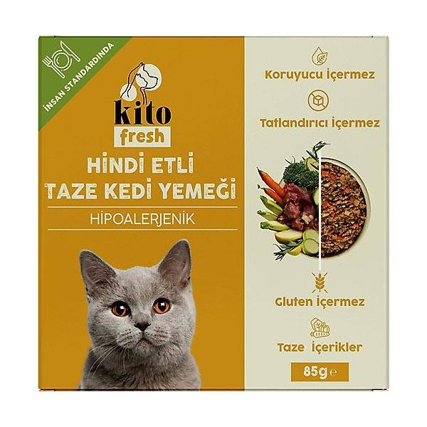 Kito Fresh Hindili Kedi Yemeği 85 gr