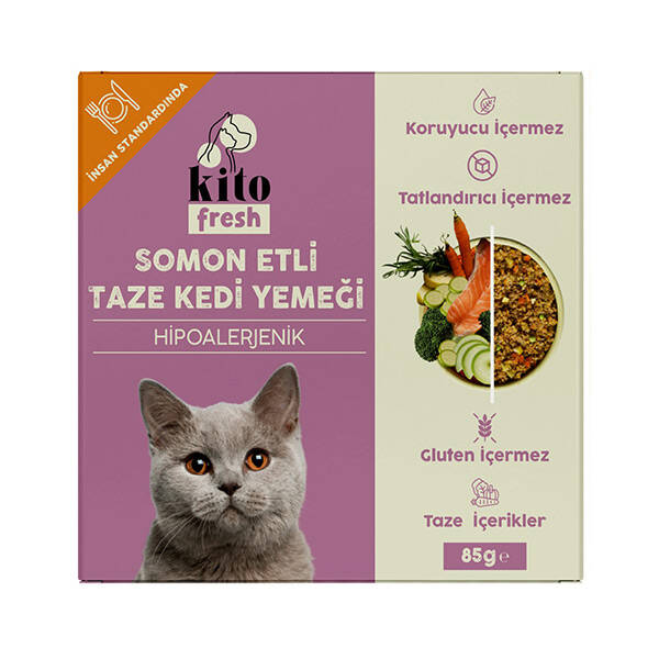 Kito Fresh Somonlu Kedi Yemeği 85 gr