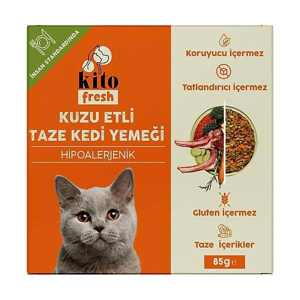 Kito Fresh Kuzu Etli Kedi Yemeği 85 gr