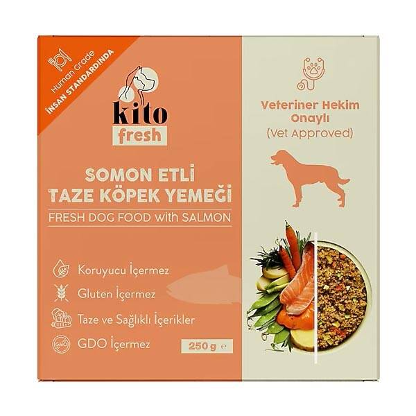 Kito Fresh Somonlu Köpek Yemeği 250 gr