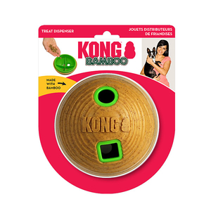 KONG Bamboo Feeder Köpekler için Top Şeklinde Ödül Maması Dağıtma Oyuncağı M - Thumbnail