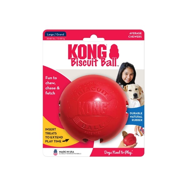 KONG Biscuit Ball Top Şeklinde Köpek Oyuncağı L