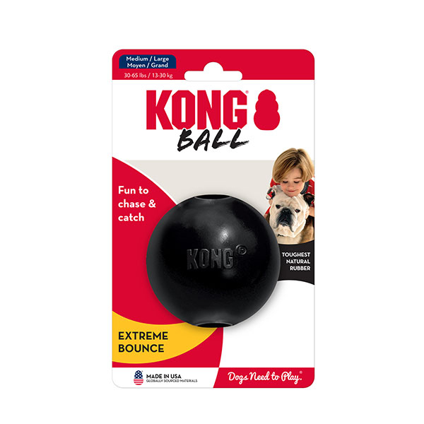 KONG Extreme Köpekler için Top Şeklinde Çok Amaçlı Isırma Oyuncağı Ultra Sert M/L