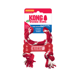 KONG Goodie Bone Kemik Şeklinde Çok Amaçlı İp Sallantılı Köpek Oyuncağı M - Thumbnail