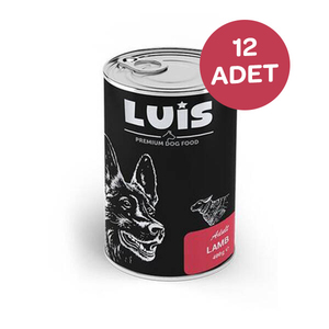 Luis Parça Kuzu Etli Soslu Köpek Konservesi 400 GR x 12 Adet - Thumbnail