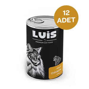 Luis Parça Tavuk Etli Soslu Kedi Konservesi 400 GR x 12 Adet - Thumbnail