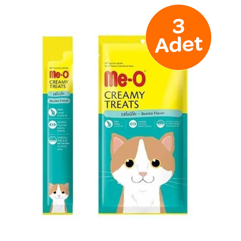 Me-O Creamy Kurutulmuş Ton Balıklı Kedi Ödül Maması 15 Gr x 4 (3 Adet)