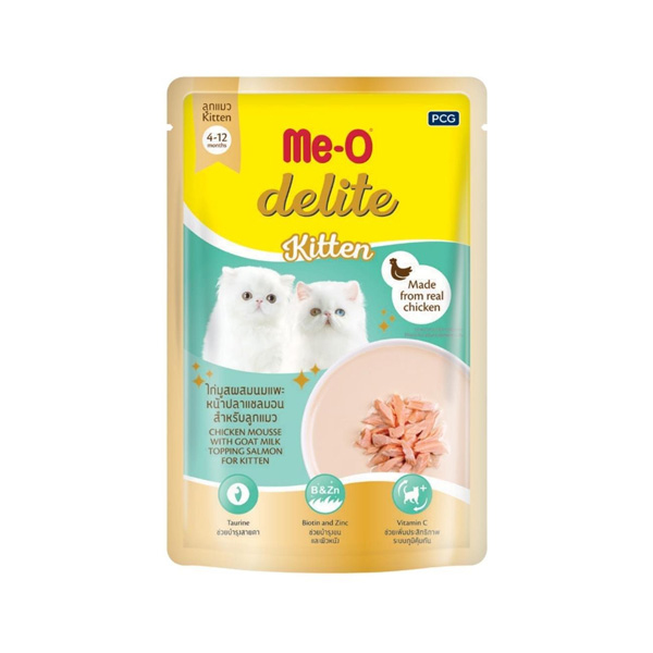 Me-O Delıte Yavru Kedi Tavuk Püresi Keci Sütü İle Somon Balığı 70gr