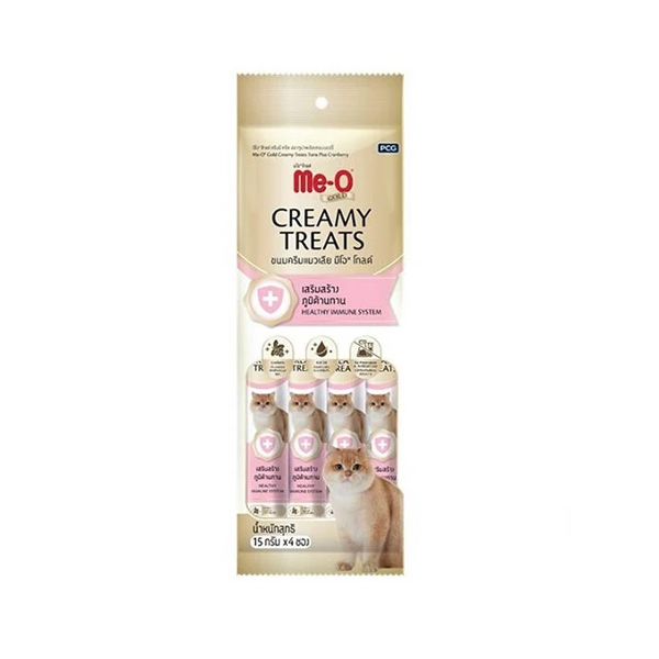 Me-O Gold Creamy Treats Ton Balığı İlave Turna Yemişi 4x15gr