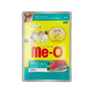 Me-O Ton Balık&Sardalyalı Yavru Kedi Yaş Maması 80 Gr - 1