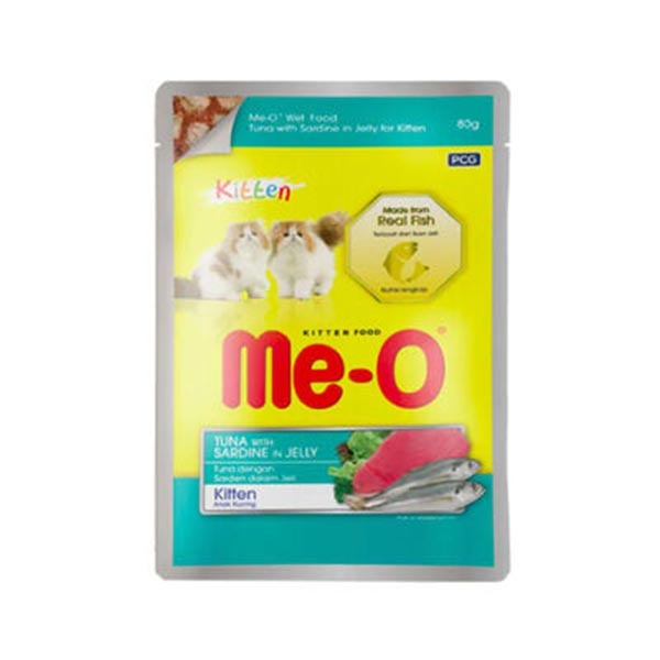 Me-O Ton Balık&Sardalyalı Yavru Kedi Yaş Maması 80 Gr - 1